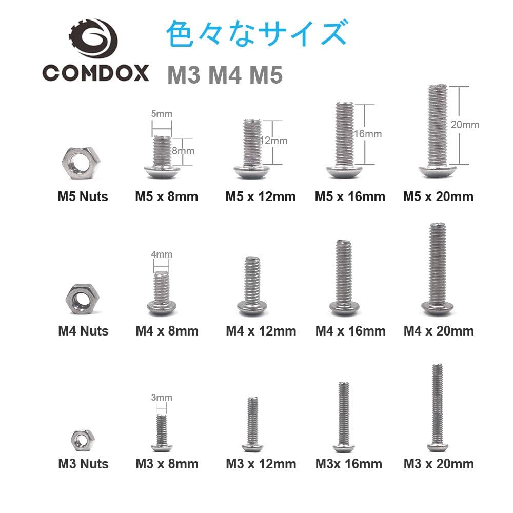 ステンレス寸法ボルト 【12mm】5本 【16mm】3本〈まとめ売り〉 ステンレス寸法ボルト 【12mm】5本 【16mm】3本〈まとめ売り